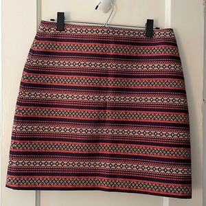Navy and Coral A-line Skirt